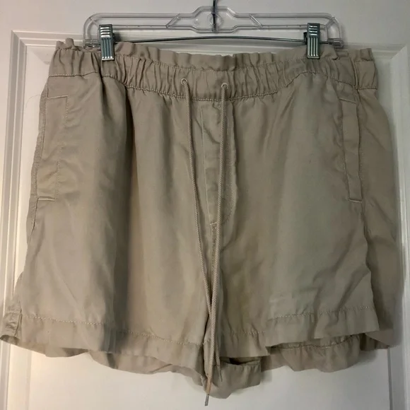 EUC LOFT Khaki Linen High wasted Shorts (XL) 🩳 - Picture 2 of 4